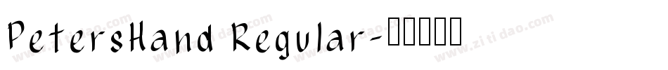 PetersHand Regular字体转换